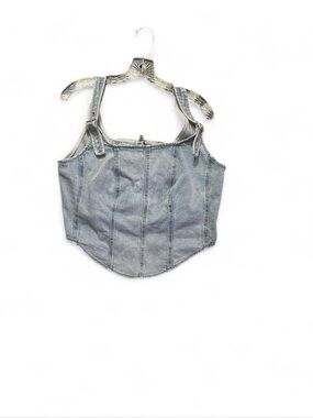 Denim corset style top with adjustable straps XXL